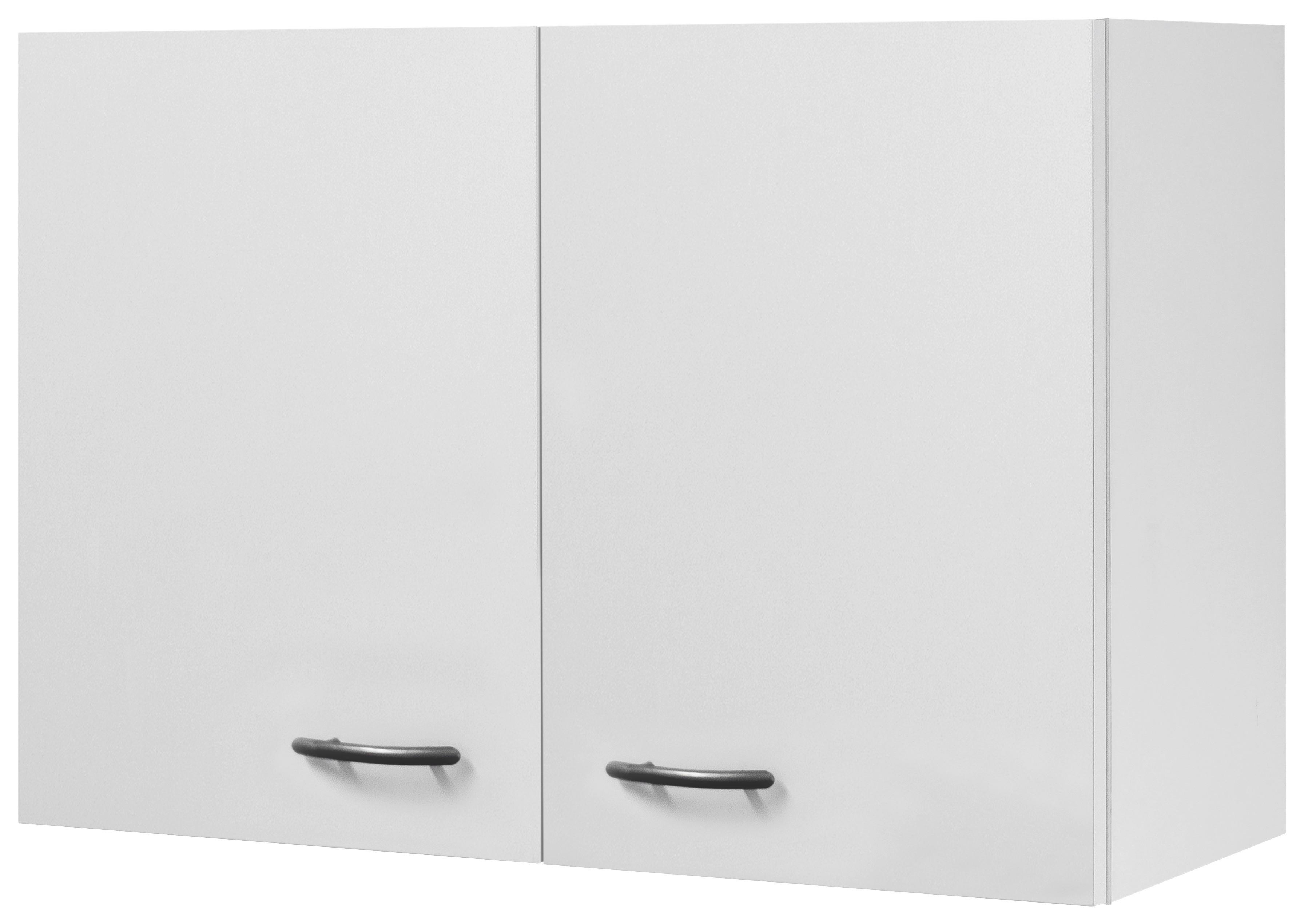 Küchenoberschrank "Wito" , Weiß - Edelstahlfarben/Weiß, Holzwerkstoff/Kunststoff (80/54,8/32cm) - FlexWell