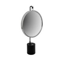 SCHMINKSPIEGEL EVFKD-BLK-SIV - Silberfarben/Schwarz, Lifestyle, Glas/Metall (41/75/14cm) - Kayoom