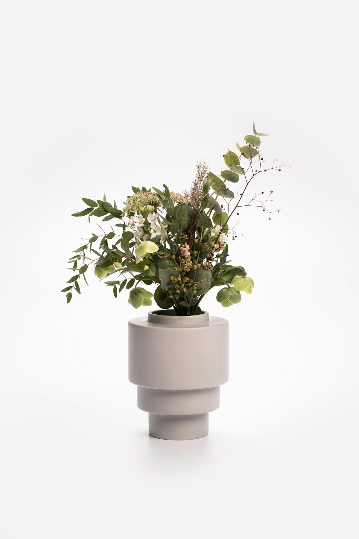 Váza Akka - szürke, Trend, kerámia (16/19,5cm) - Markslöjd