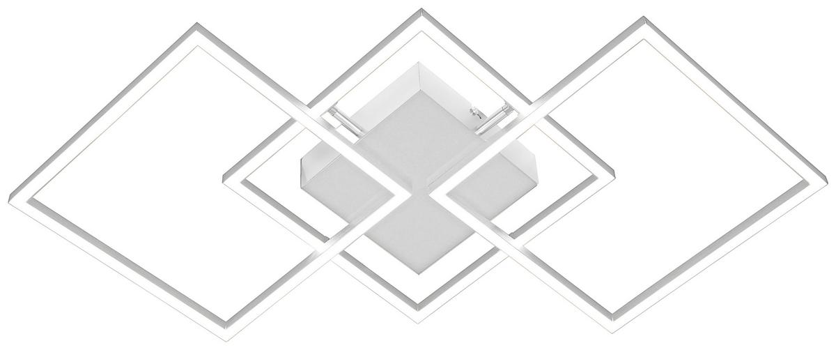 LAMPA SUFITOWA LED GIGA 4 *SBN* - kolor niklowy, Trend, tworzywo sztuczne/metal (75,5/37/6cm) - Novel