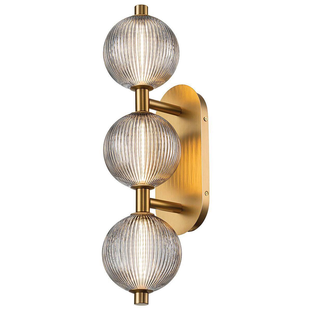 Falilámpa Qn-Palmas-3w-Bg - aranyszínű, Konventionell, üveg/fém (15,1/58,7cm) - Elstead Lighting