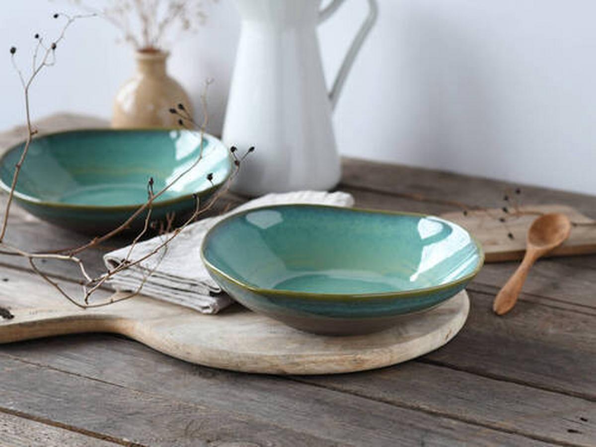 Set Posod Basalt, 2-Delni - olivno zelena , Trend, keramika (22,5cm) - Creatable