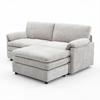 SOFFA ALESSIA - grå/svart, Modern, trä/textil (188/137cm) - Bessagi Home