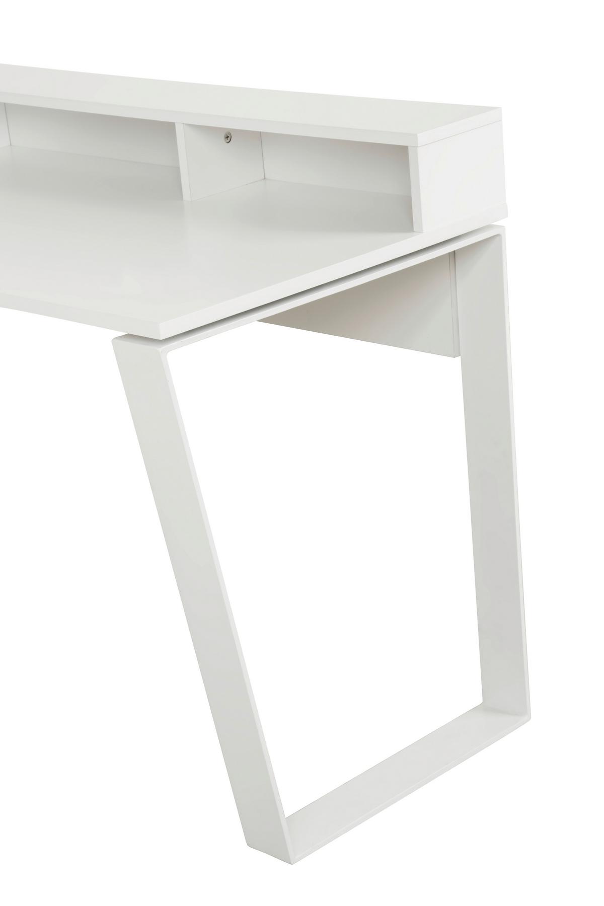 Gaming Miza Check -exklusiv-, Bela - bela, Moderno, kovina/leseni material (140/85/60cm) - Mömax