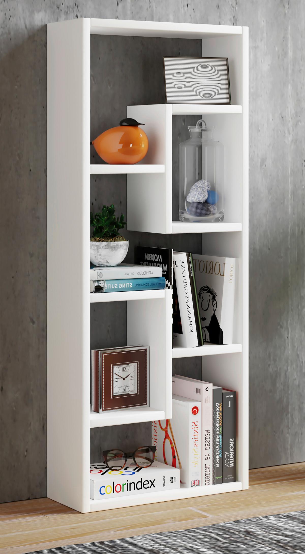 Regal Vilo, Bela - bela, Moderno, leseni material (36/92/15cm) - MID.YOU