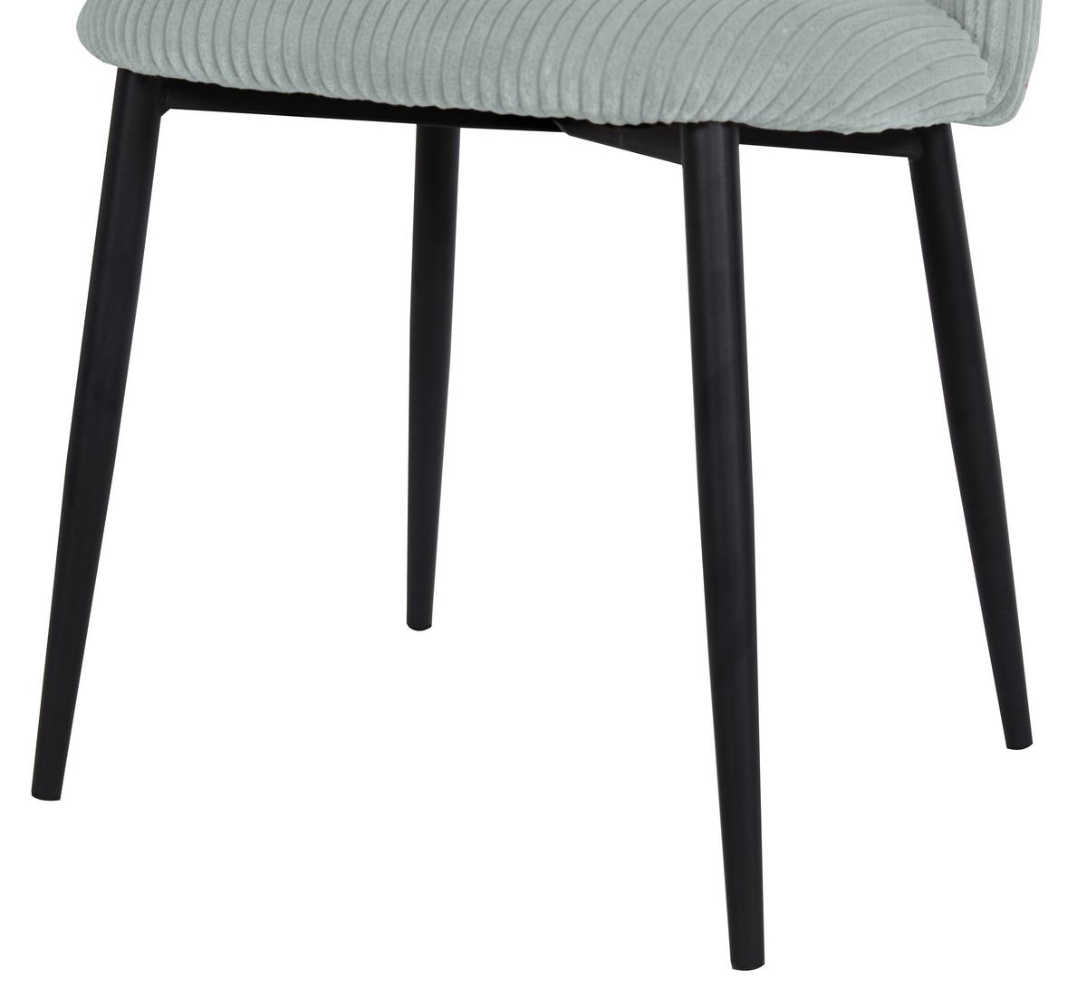 Stuhl Zoe in Mintgrün - Schwarz/Mintgrün, Lifestyle, Textil/Metall (51/82/57cm) - Mömax
