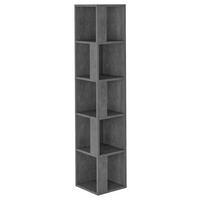 Eckregal PIANO Grau ca. 32x159x32 cm - Grau, Design, Holzwerkstoff (32/159/32cm) - Livetastic