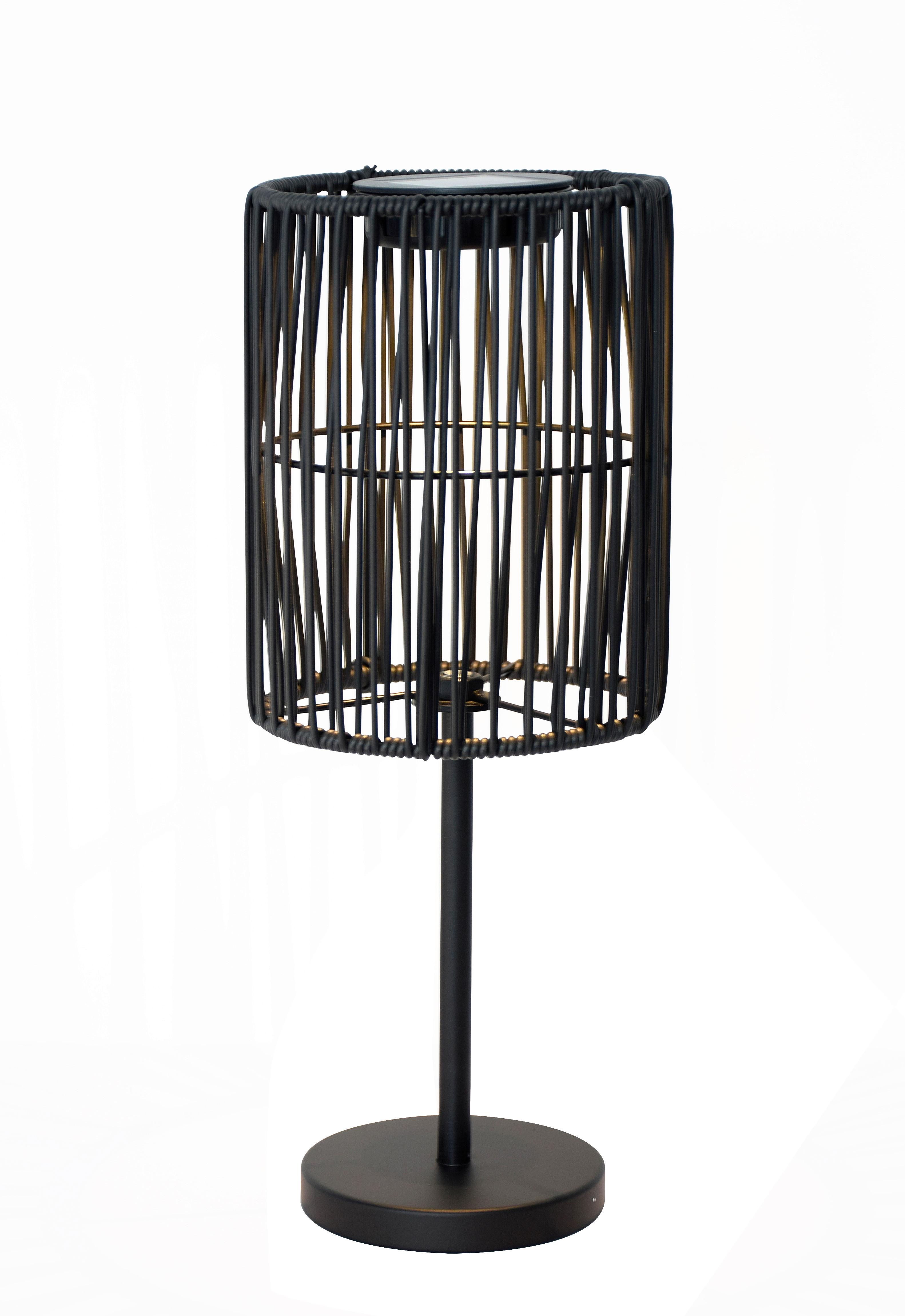 Solarleuchte Hohe Schwarz max. 0,05 Watt - Schwarz, Konventionell, Kunststoff/Metall (15,5/40cm) - Modern Living