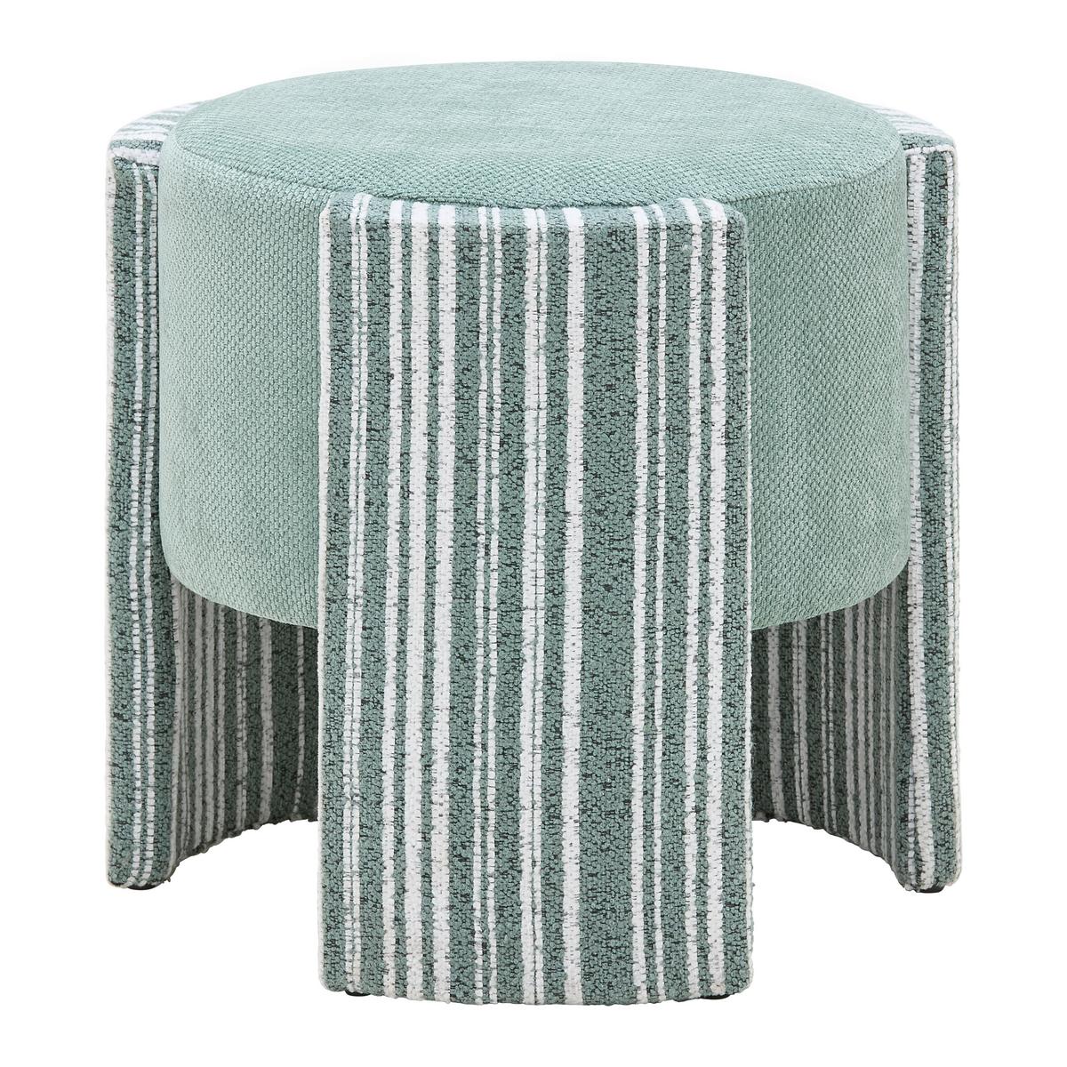 Hocker Romy Grün - Weiß/Grün, LIFESTYLE, Holzwerkstoff/Textil (40/39/40cm) - Mömax