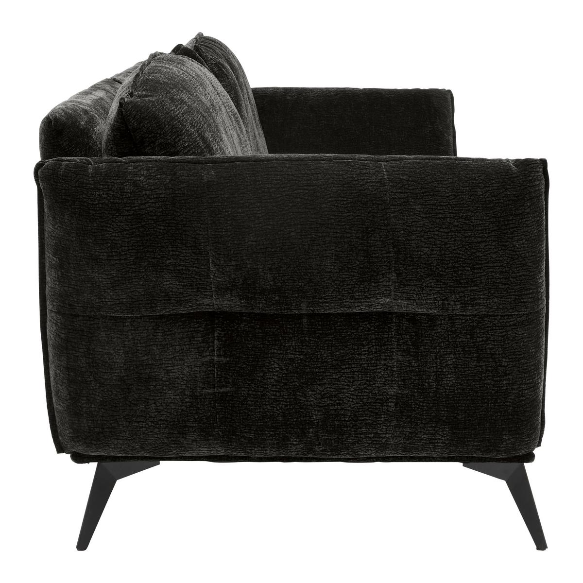 Megasofa Ottawa Dunkelbraun Flachgewebe, ohne Kissen - Dunkelbraun/Schwarz, MODERN, Textil/Metall (272/87/107cm) - Premium Living