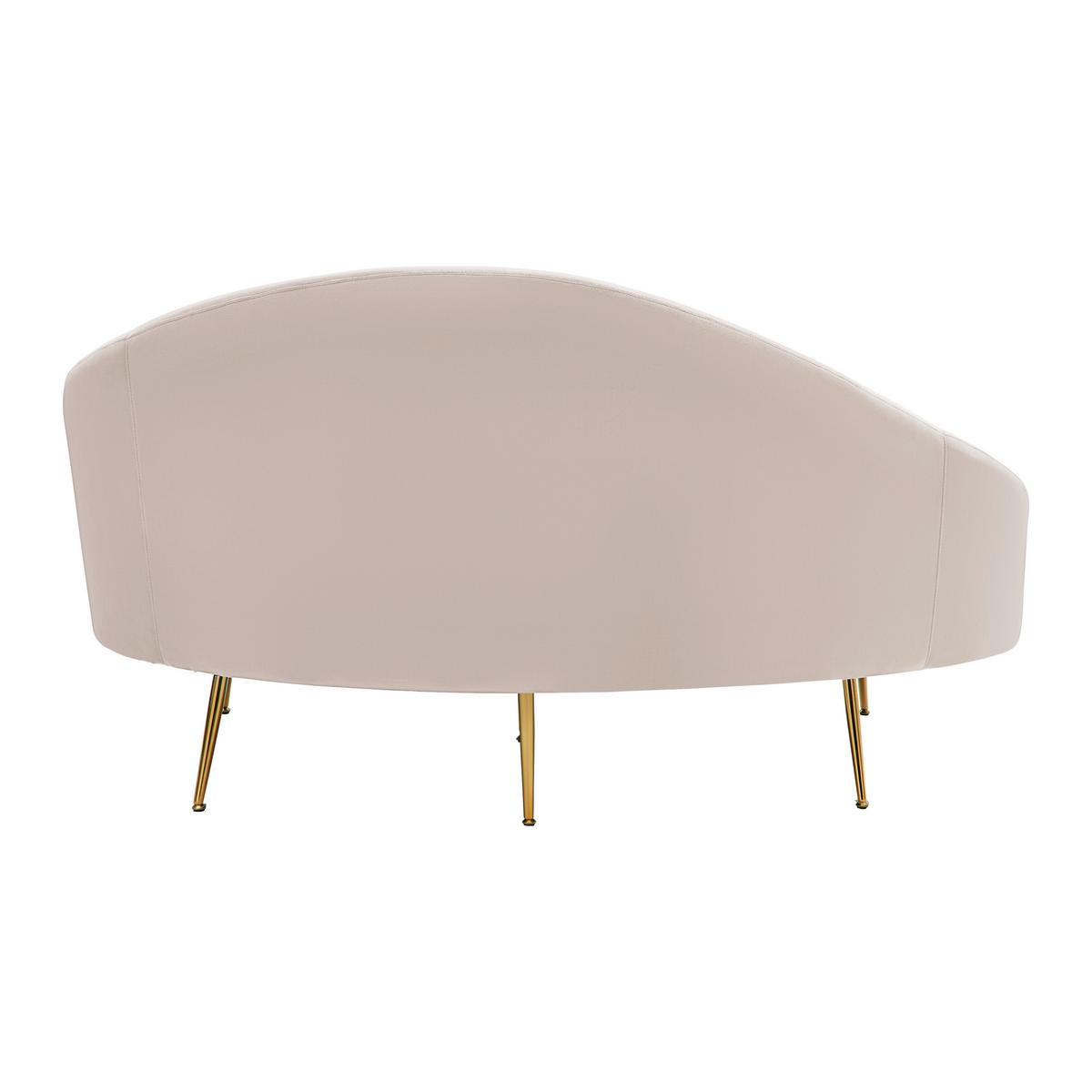 Dvosjed Lou - svijetlo siva/zlatne boje, Moderno, metal/tekstil (172/93/89cm) - Bessagi Home