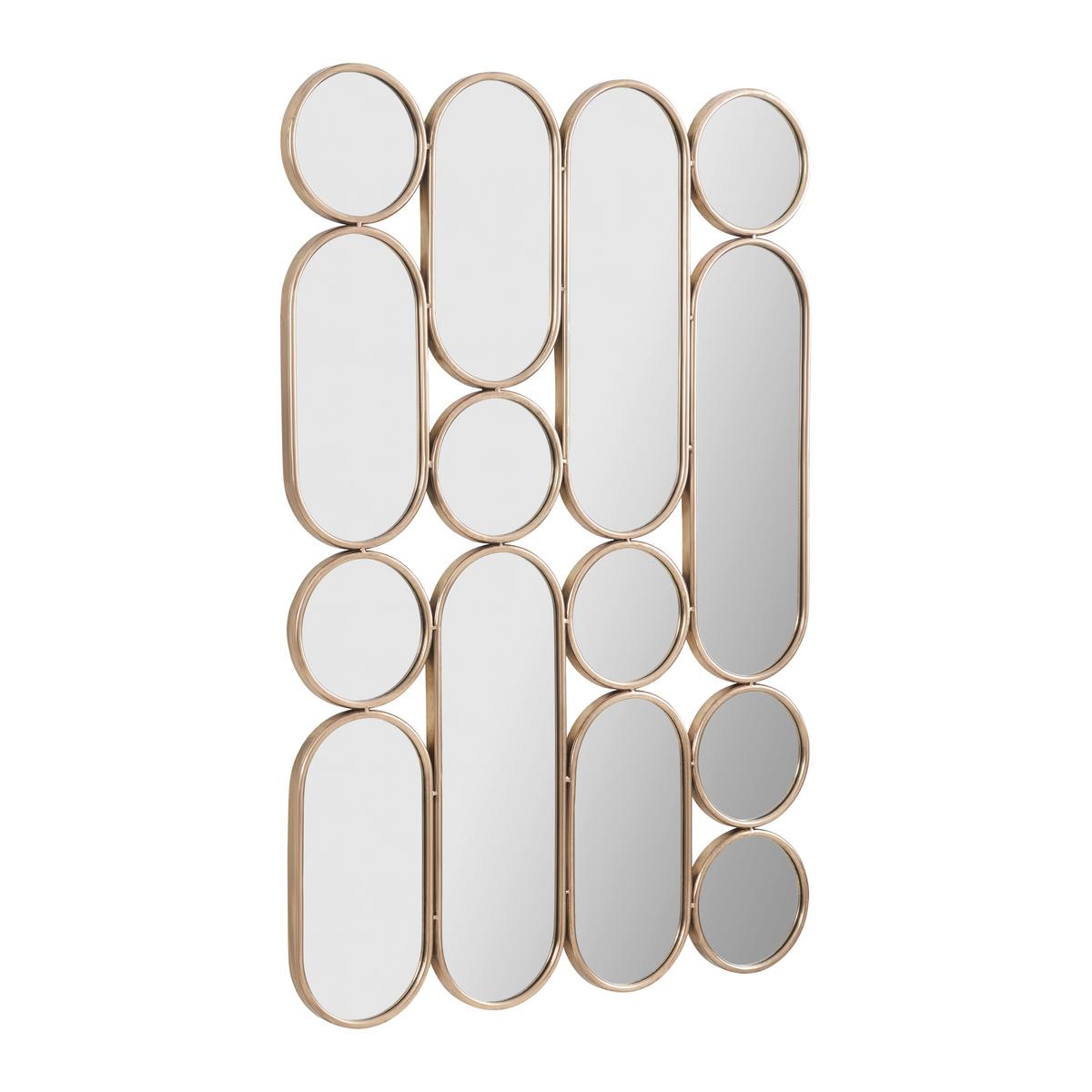 Zidno Ogledalo Arco - zlatne boje, Romantično / ladanjski, staklo/metal (80/120/2,5cm) - Premium Living