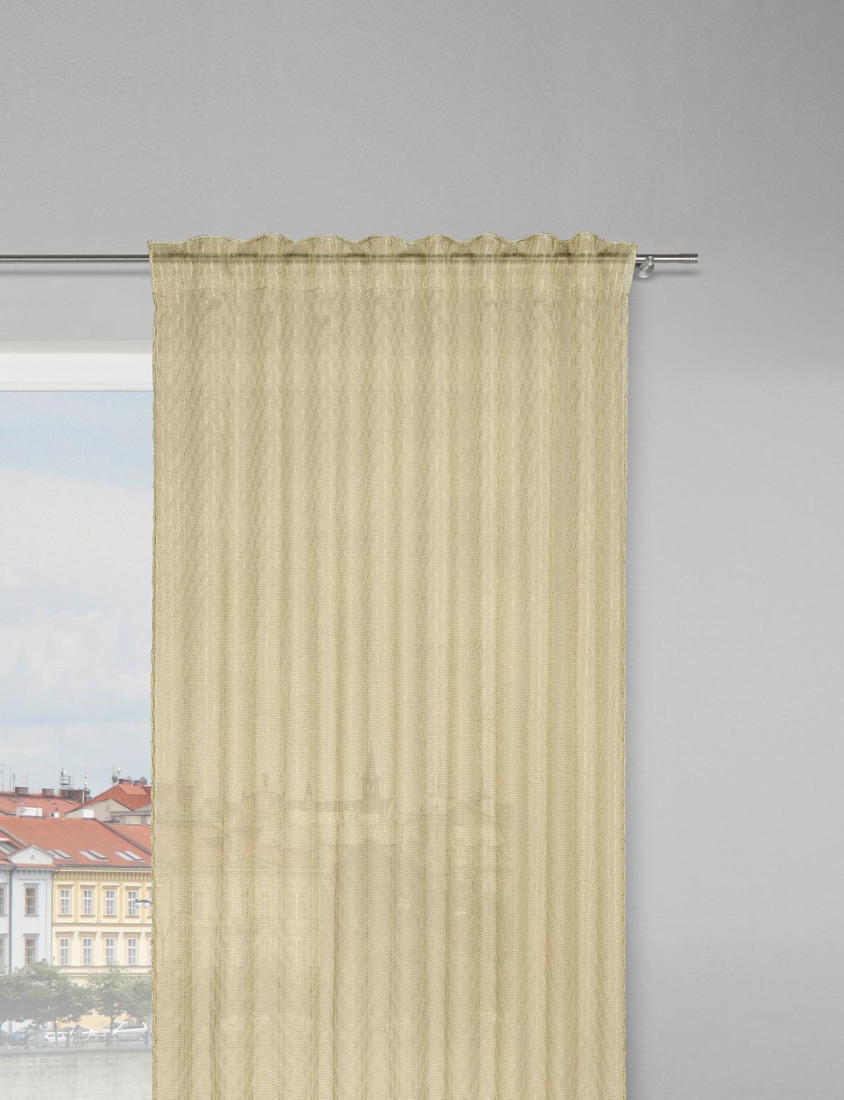 Fertigvorhang Holly Goldfarben ca. 135x245cm - Goldfarben, Romantik / Landhaus, Textil (135/245cm) - Modern Living
