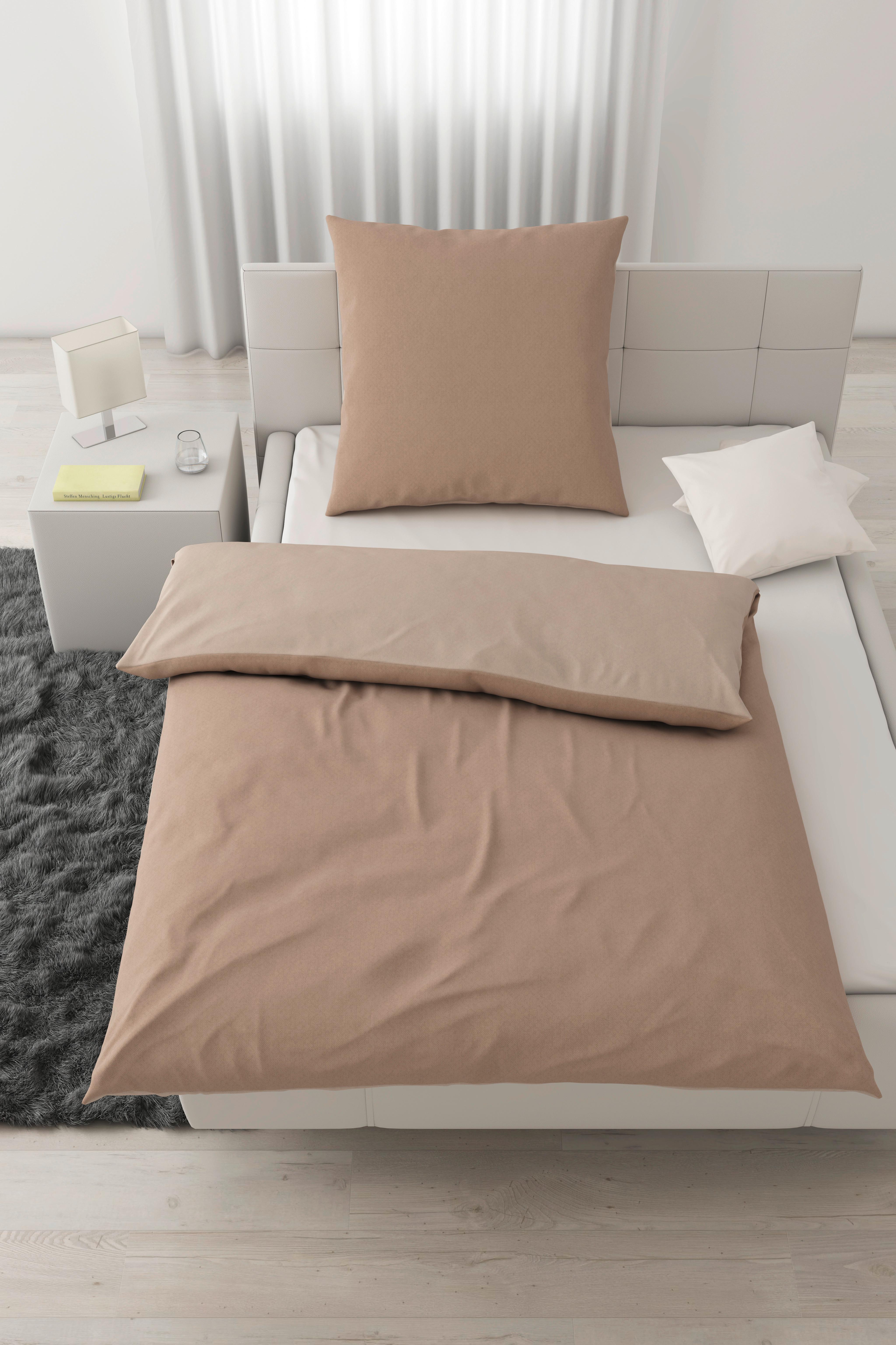 Bettwäsche Charlene in Beige ca. 135x200cm - Beige, KONVENTIONELL, Textil (135/200cm) - Modern Living