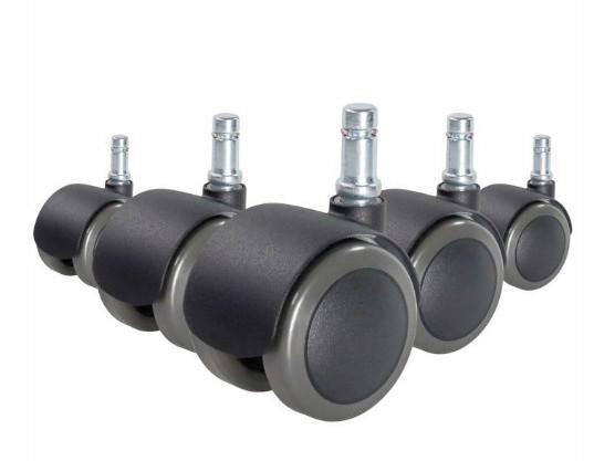 Set Kolesc Za Vrtljivi Stol Rolo Fix, 5-Delni - črna, Basics, umetna masa (5,1/6/5cm) - MID.YOU