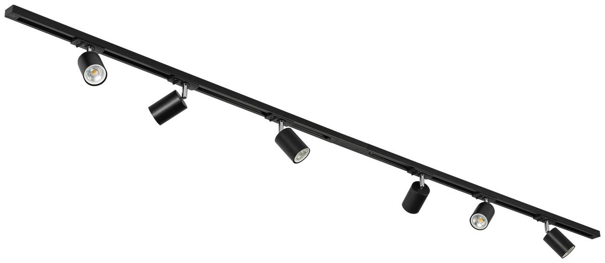 SYSTEM SZYNOWY BINE - czarny/kolor chromowy, Trend, tworzywo sztuczne/metal (210/5,5/14cm) - Novel