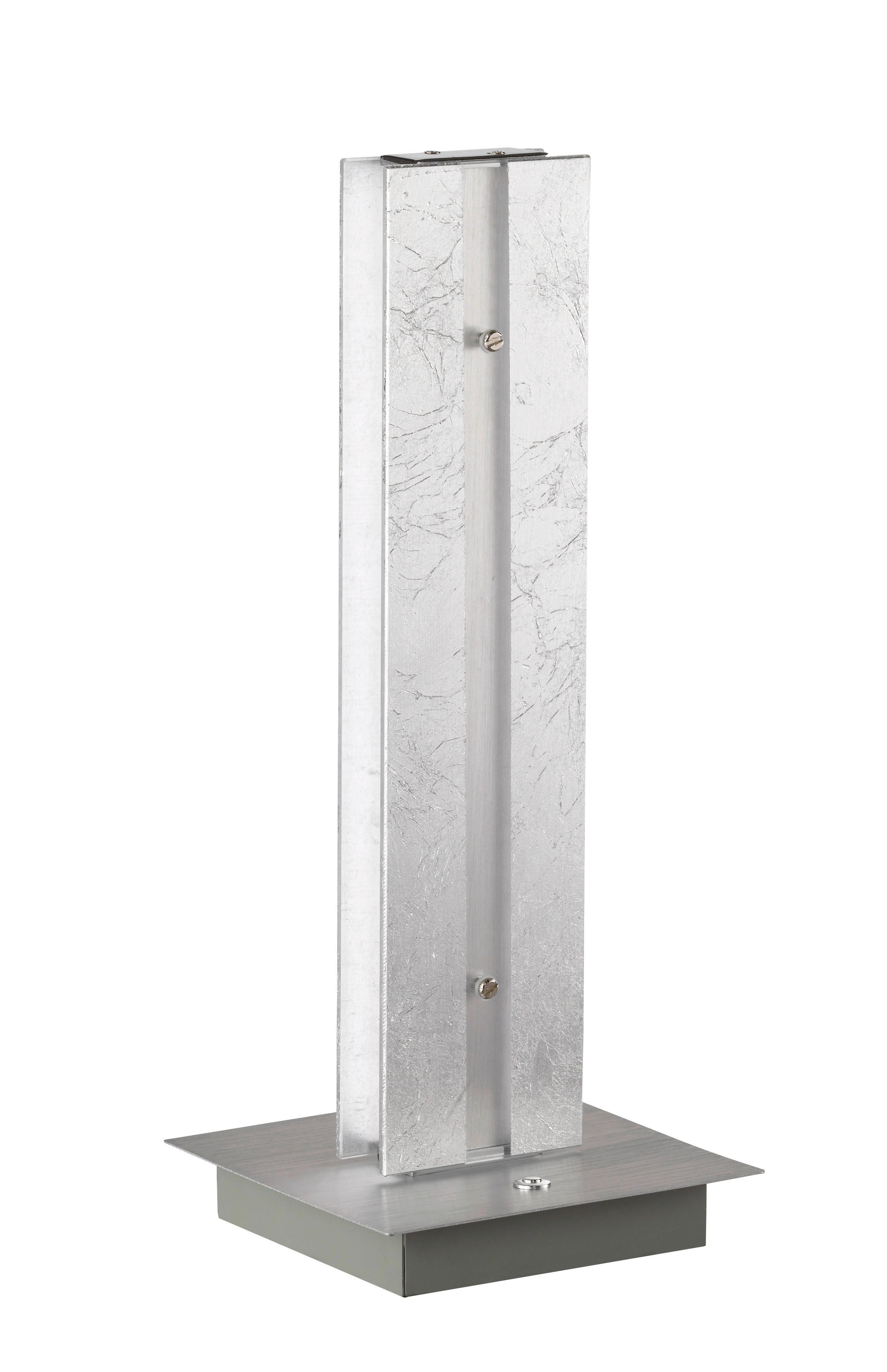 LED-Tischleuchte Arlon in Silberfarben max. 12 Watt - Silberfarben, Design, Glas/Metall (15/37/15cm) - Wofi