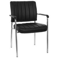 Besucherstuhl Somos Chromfarben/Schwarz - Chromfarben/Schwarz, MODERN, Textil/Metall (57/81/55cm) - MID.YOU