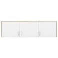 Aufsatzschrank Weiß/Eiche - Eichefarben/Alufarben, MODERN, Holzwerkstoff/Kunststoff (136/39/54cm) - Modern Living