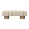 SITTBÄNK ALINA - cremefärgad/naturfärgad, Modern, trämaterial/trä (140/45/45cm) - Bessagi Home