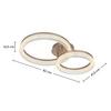LED-DECKENLEUCHTE MARTIN - Cappuccino, MODERN, Kunststoff/Metall (41,5/62/14,5cm) - Mömax