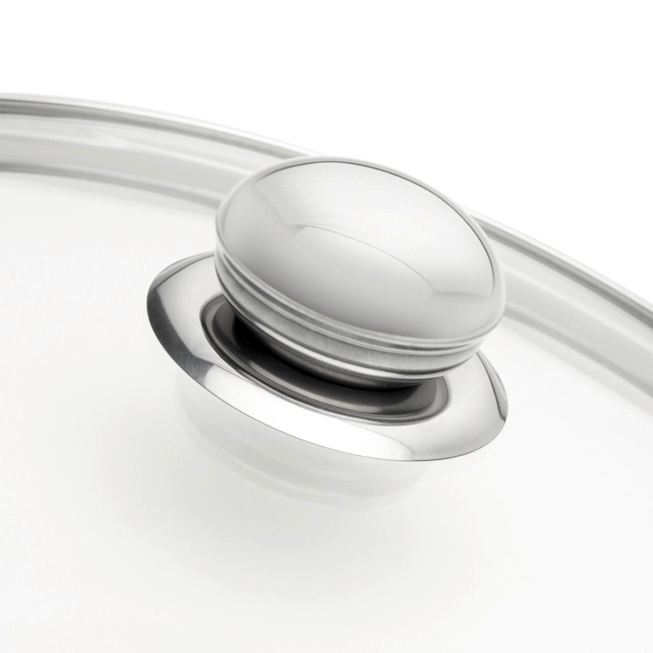 GRYT- OCH KASTRULLSET DARIA -TOP- - klar/silver, Klassisk, metall/glas - Based
