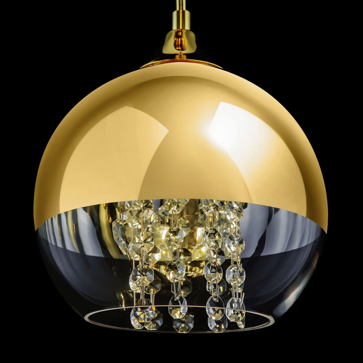 PENDELLEUCHTE FERMI - Goldfarben, Basics, Glas/Metall (62/95/91cm) - MAYTONI