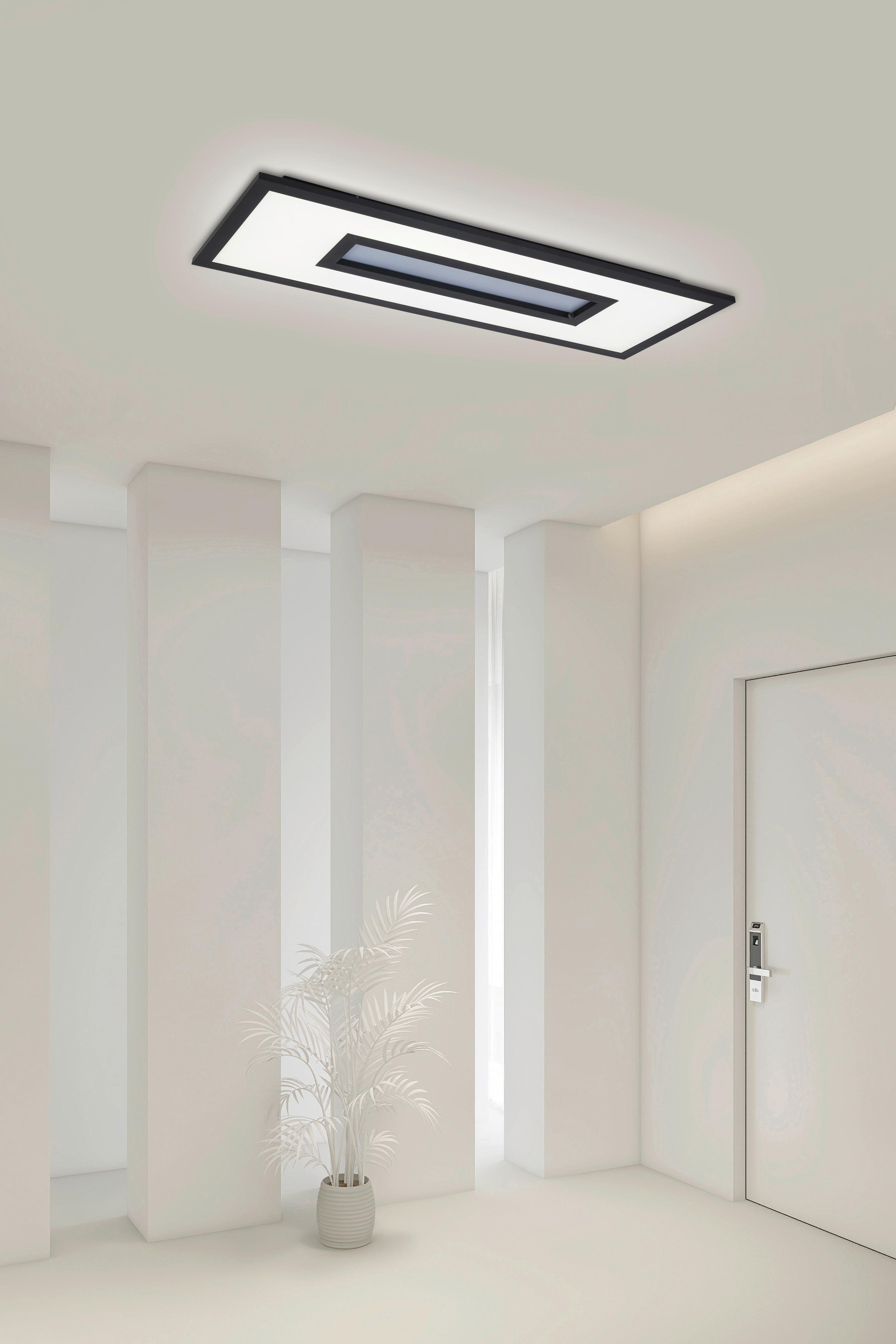 LED Mennyezeti Lámpa Letizia - Fehér/Fekete, modern, Műanyag/Fém (75/28/4,5cm) - Premium Living