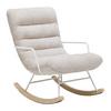 GUNGFÅTÖLJ SWINGO - vit/cremefärgad, Modern, metall/trä (72/96/110cm) - Mömax