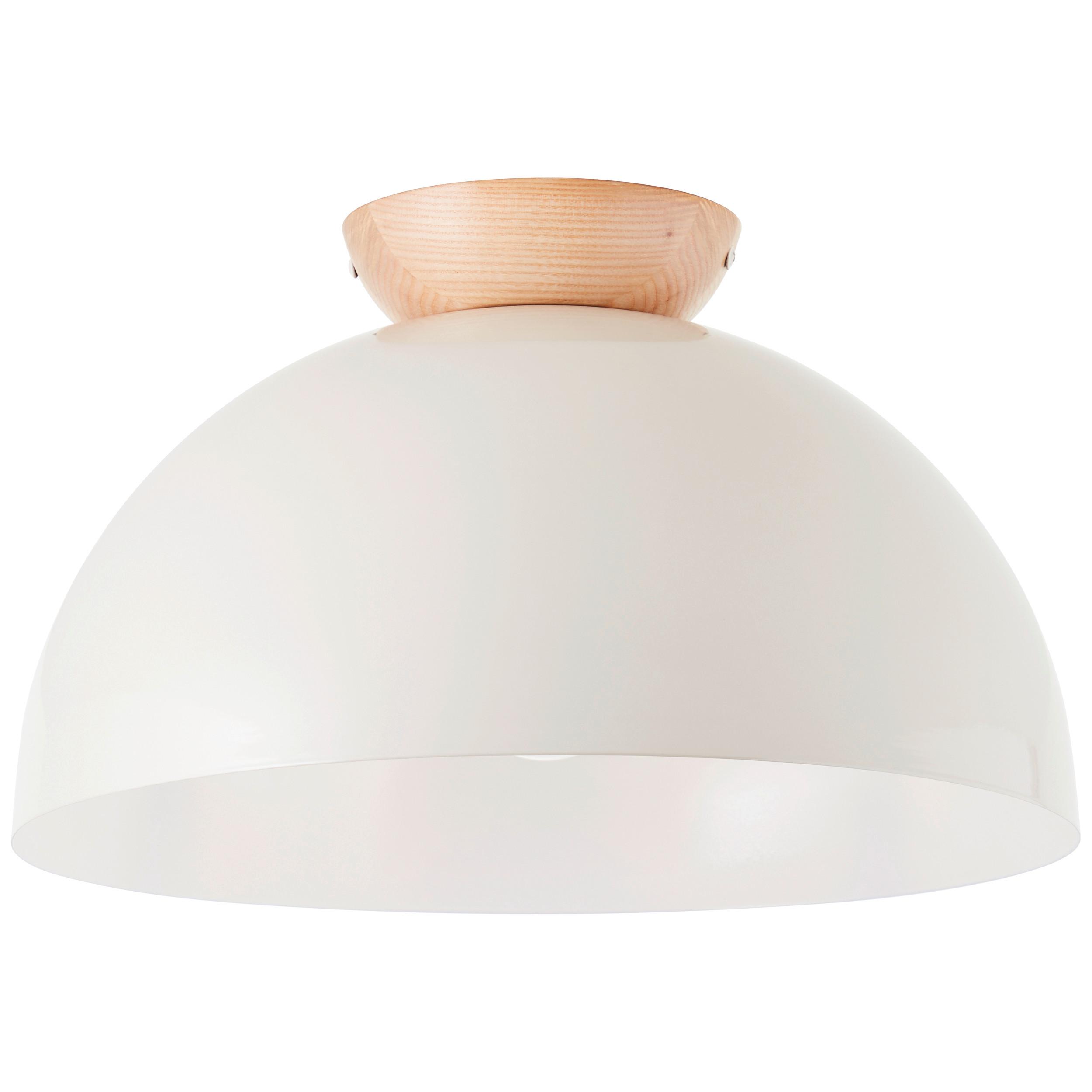 Deckenleuchte Nalam Hellgrau/Hellbraun max. 40Watt - Hellbraun/Hellgrau, Design, Holz/Metall (35/31cm) - Brilliant