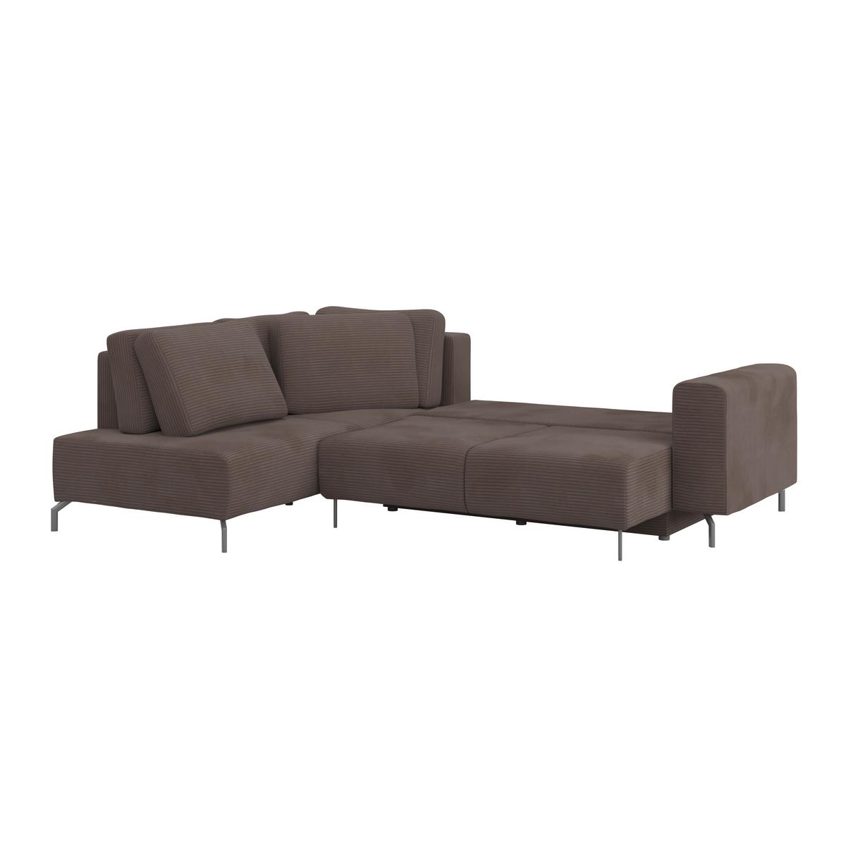 Kutna Garnitura Veni - smeđa/crna, Moderno, tekstil (210/272cm) - Modern Living