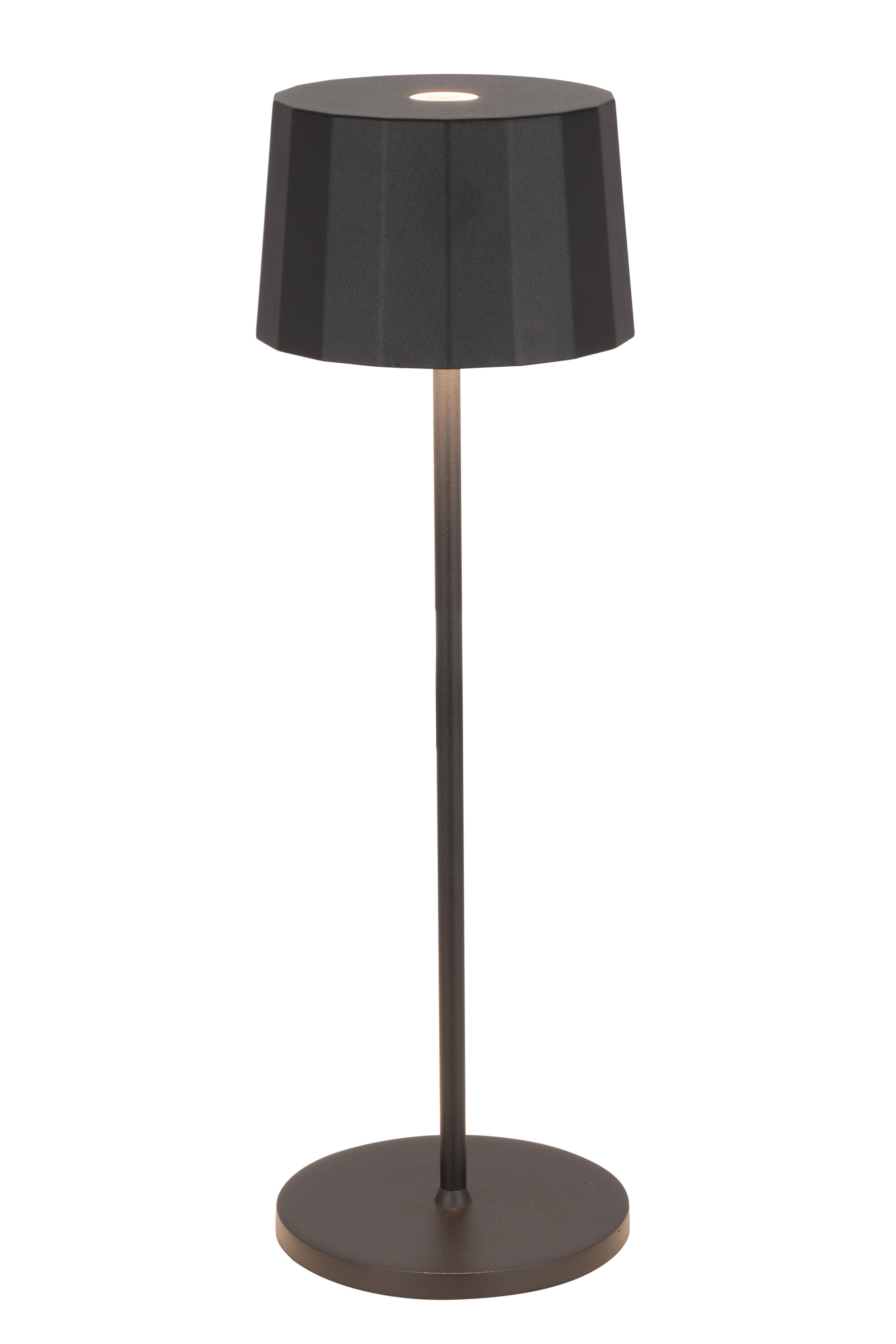 LAMPA STOŁOWA Z AKUMULATOREM PLEAT - czarny, Design, tworzywo sztuczne/metal (11/35cm) - Dieter Knoll