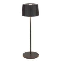 LAMPA STOŁOWA Z AKUMULATOREM PLEAT - czarny, Design, tworzywo sztuczne/metal (11/35cm) - Dieter Knoll