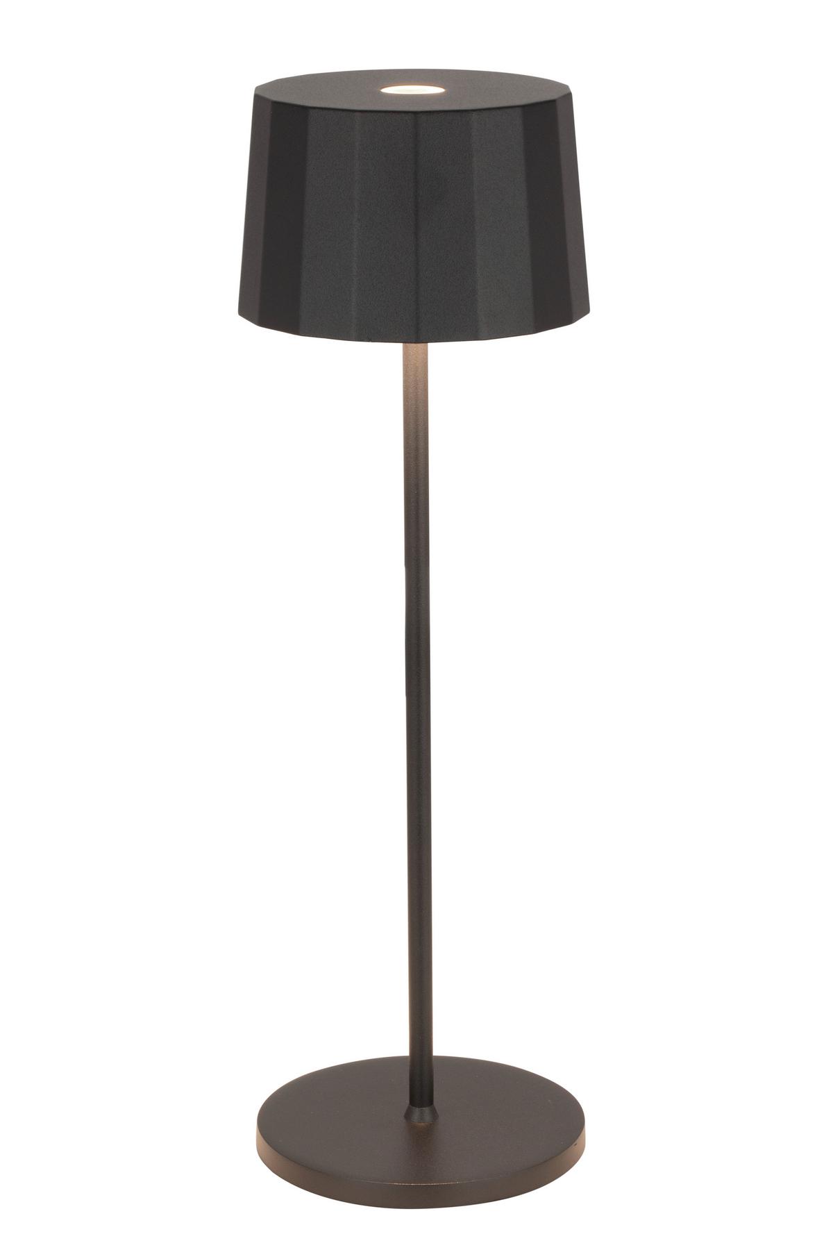 LAMPA STOŁOWA Z AKUMULATOREM PLEAT - czarny, Design, tworzywo sztuczne/metal (11/35cm) - Dieter Knoll