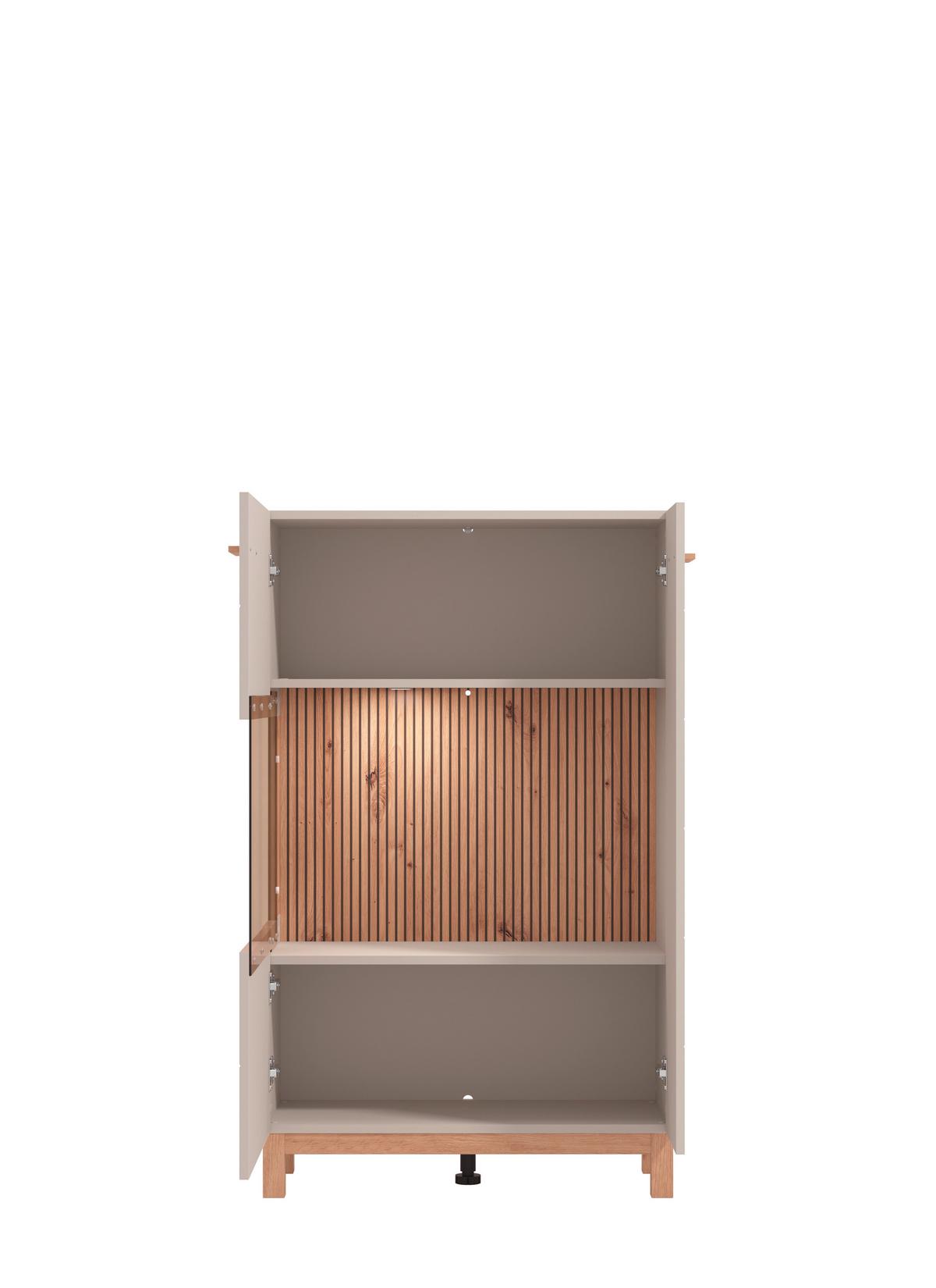 Highboard Essex Ksm Kaschmir/Eiche Artisan - Kaschmir/Eiche Artisan, MODERN, Holzwerkstoff (77/127/35cm) - P & B