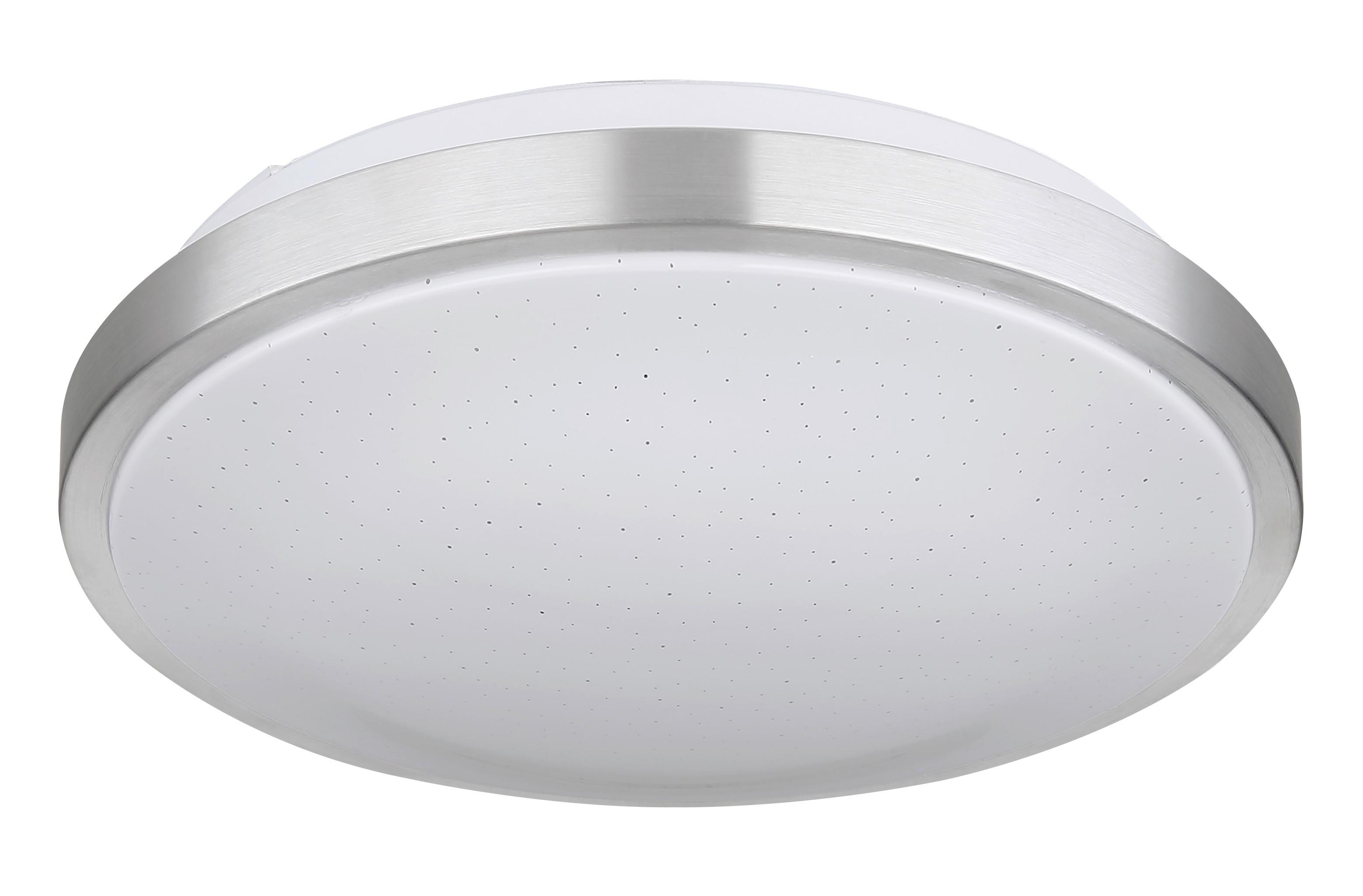 LED-Deckenleuchte Gregory in Opalfarben max. 18 Watt - Opal/Alufarben, MODERN, Kunststoff/Metall (30/9cm)