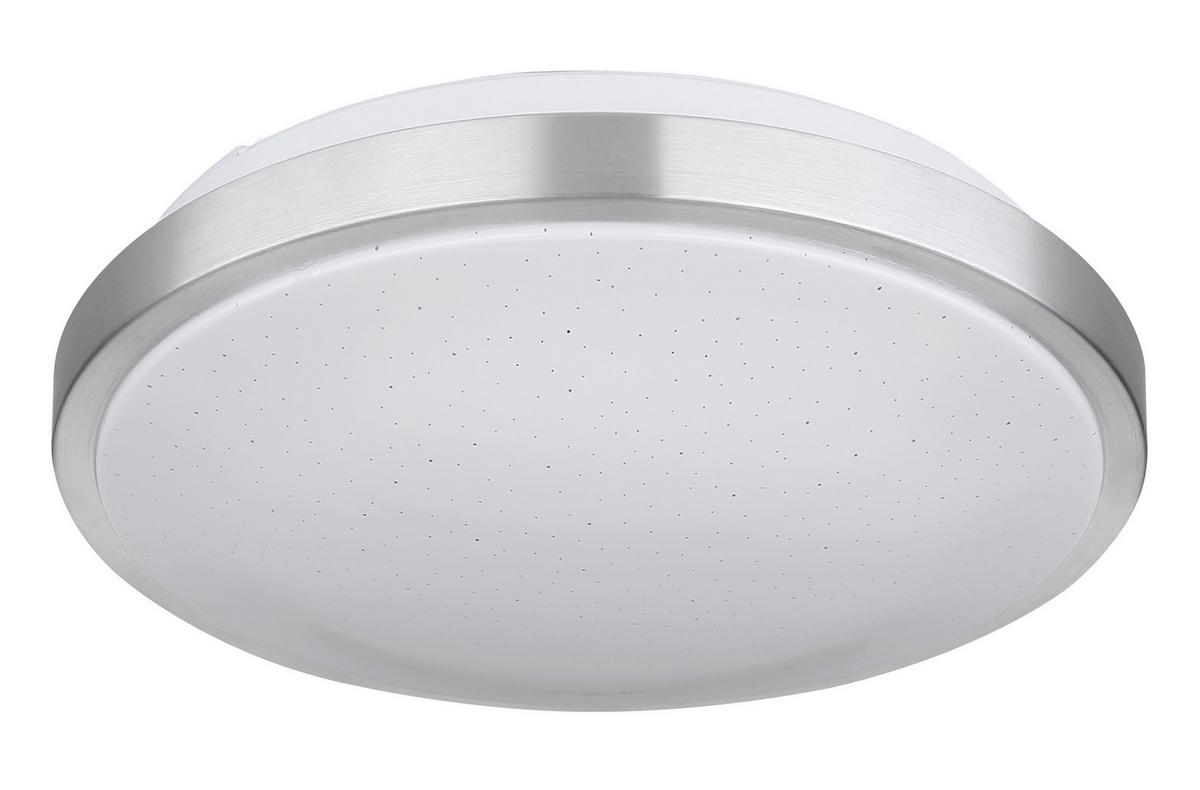 LED-Deckenleuchte Gregory in Opalfarben max. 18 Watt - Opal/Alufarben, MODERN, Kunststoff/Metall (30/9cm)