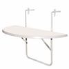 Balkonklapptisch ca. 50x100 cm Weiß - Weiß, Basics, Holz/Metall (50/100/20cm) - Gardenson