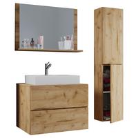 Kopalnica Lendas, Hrast - bela/medeni hrast, Moderno, leseni material/keramika (94cm) - MID.YOU