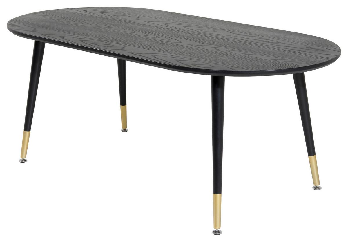 COUCHTISCH DIPP - Messingfarben/Schwarz, Design, Holzwerkstoff/Metall (120/60/47cm) - Livetastic