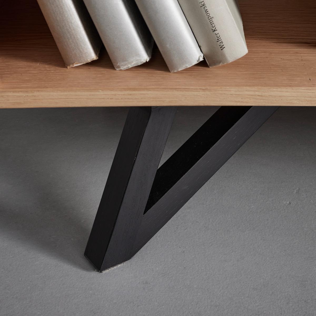 Visoka Komoda Emilio, Barva Hrasta - črna/barve hrasta, Moderno, kovina/les (115/150/40cm) - Bessagi Home