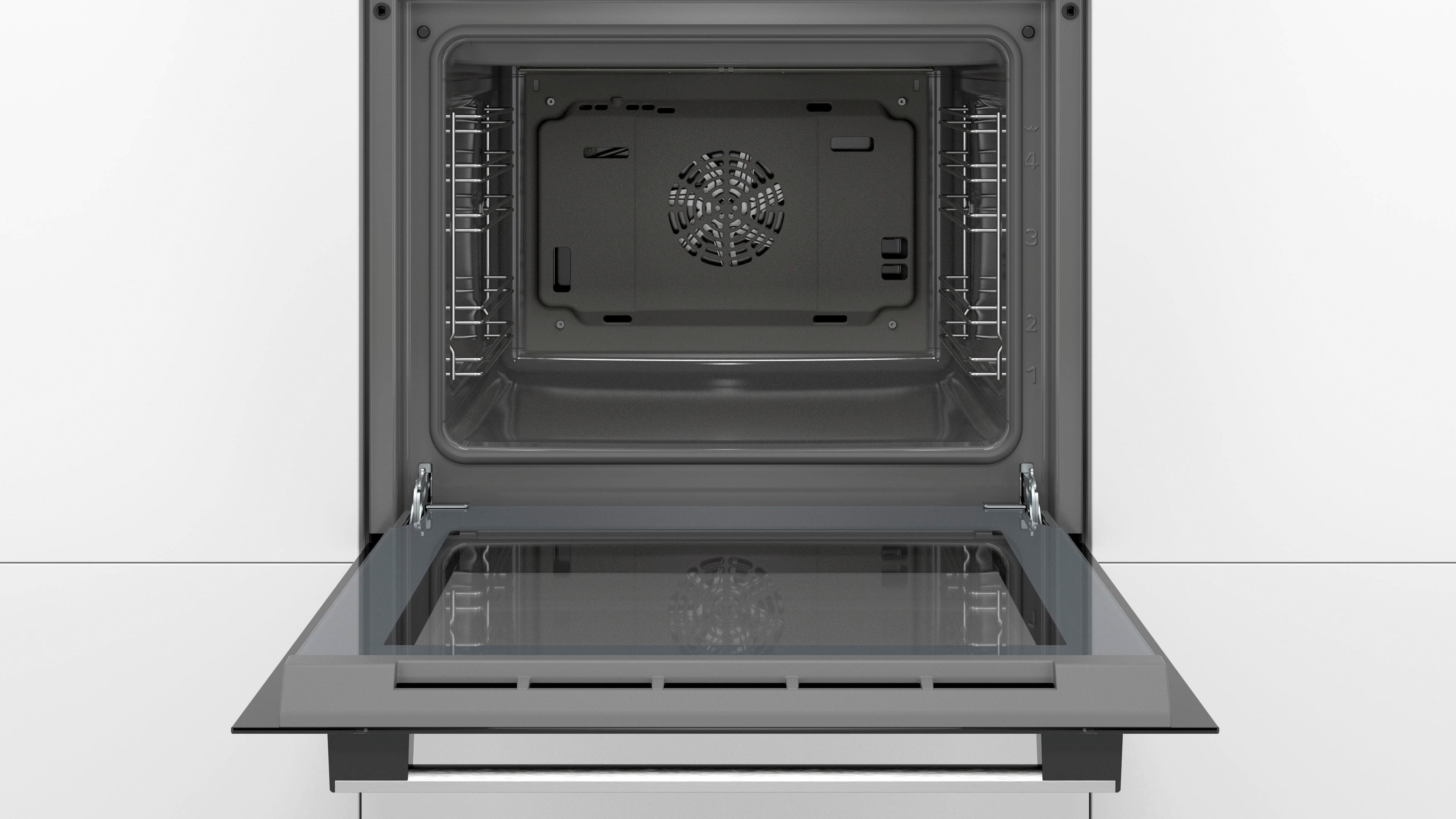 Einbaubackofen HBF133BA0 in Schwarz - Schwarz, Basics (59,5/59,4/54,8cm) - Bosch
