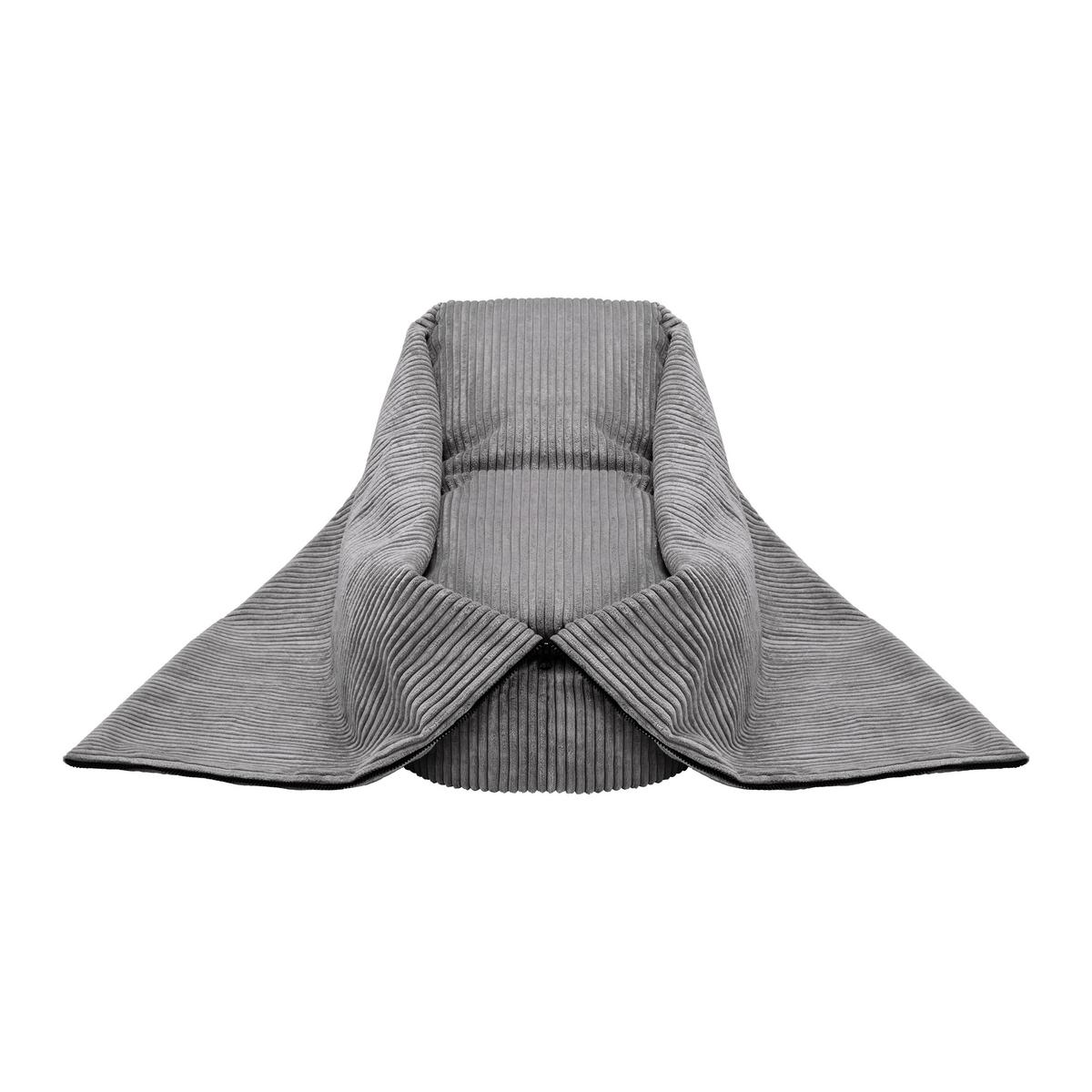 Sitzsack Capri Dunkelgrau Cord - Dunkelgrau, MODERN, Textil (45/50/80cm) - Bessagi Kids