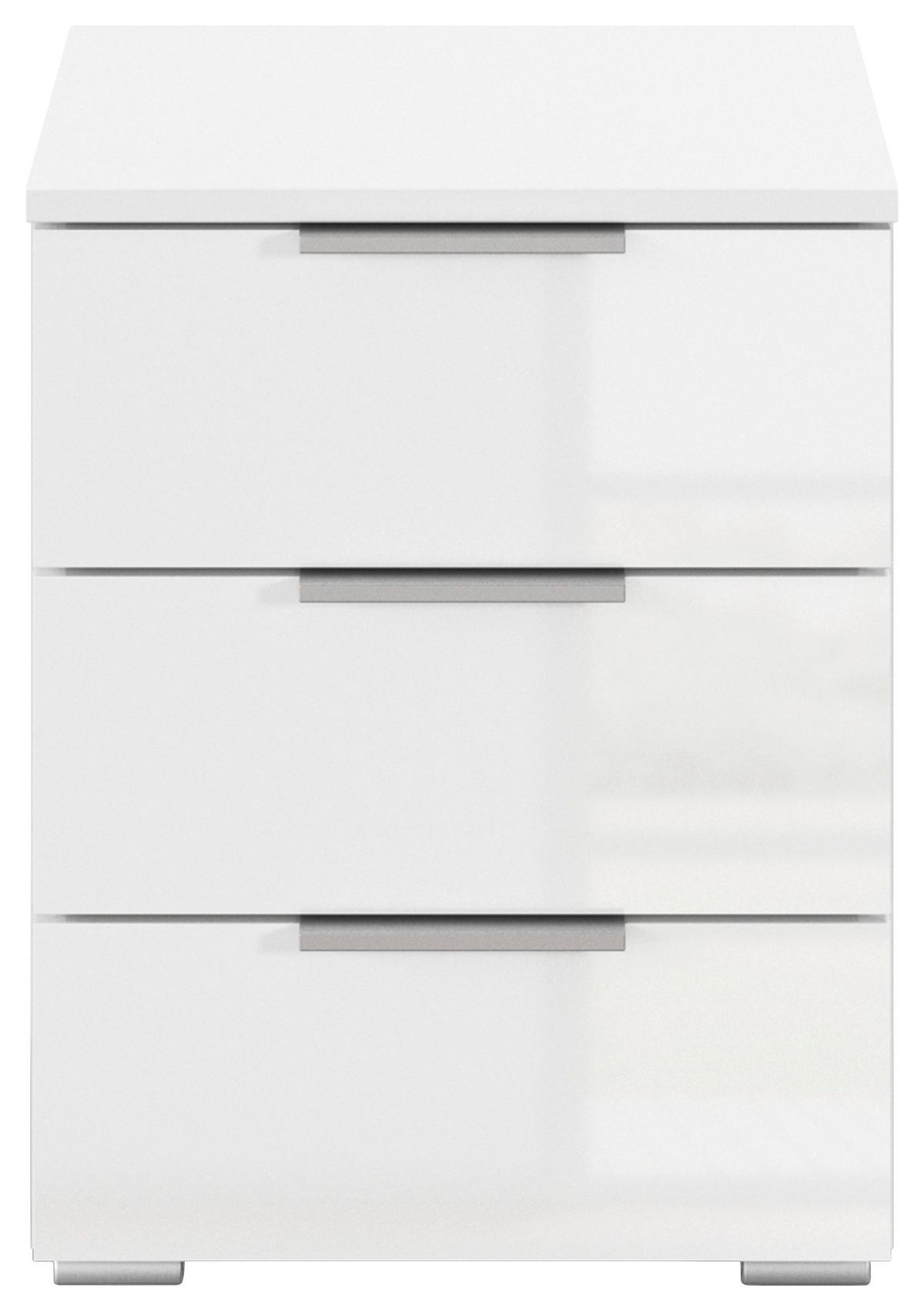 NOPTIERA MARS 3L-HG - alb/alb lucios intens, Basics, material pe bază de lemn (40/52/40cm) - Modern Living