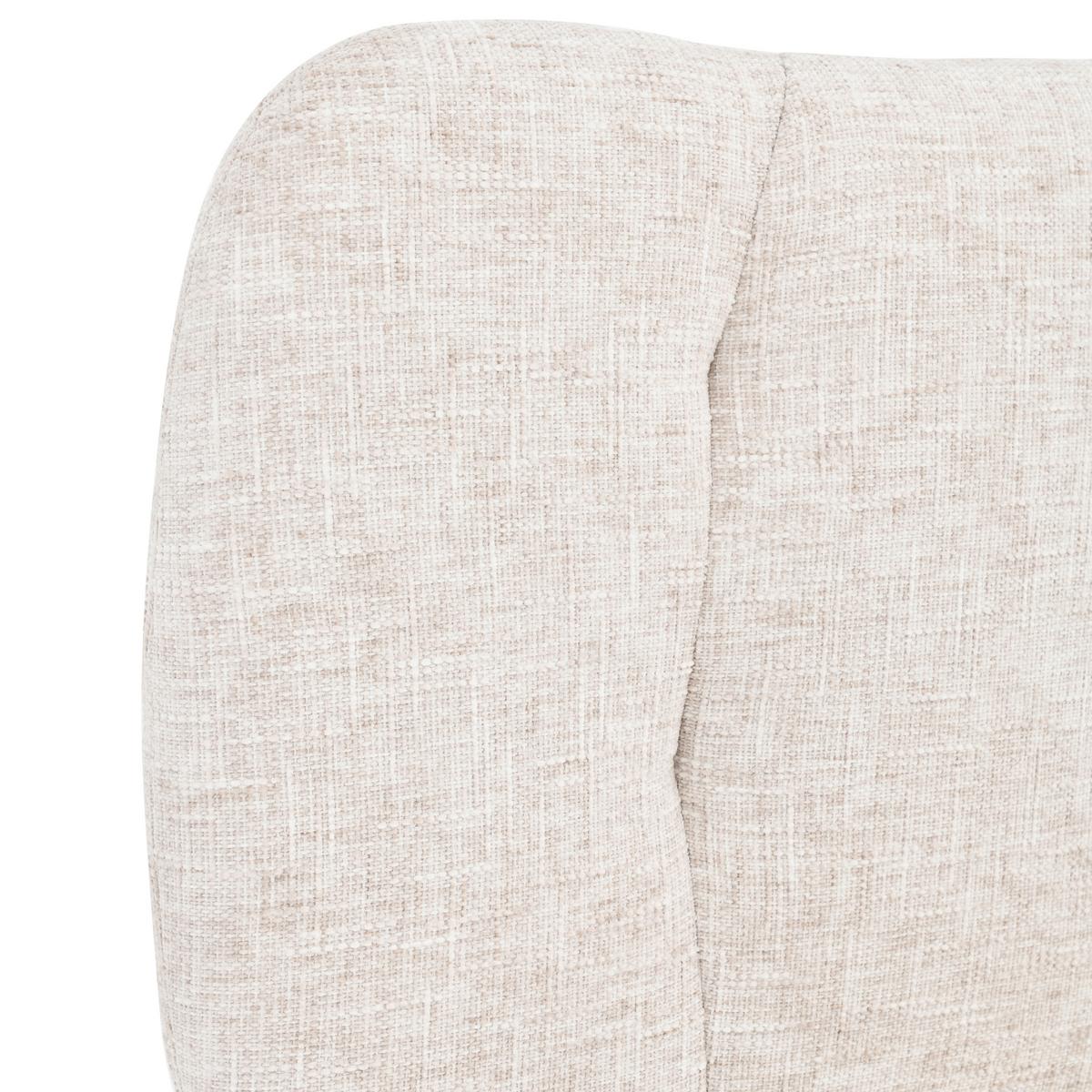 Polsterbett Glaris Creme Ca. 160x200 Cm - Eichefarben/Creme, Modern, Holz/Textil (160/200cm) - Bessagi Home