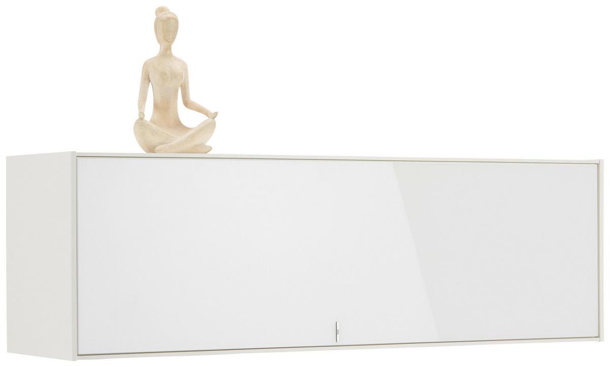 Hängeelement Max Box in Weiß - Weiß, MODERN, Glas/Holzwerkstoff (38/120/32cm) - Premium Living