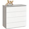 Kommode Grau/Weiß - Weiß/Grau, Holzwerkstoff (85/88/44cm) - Modern Living