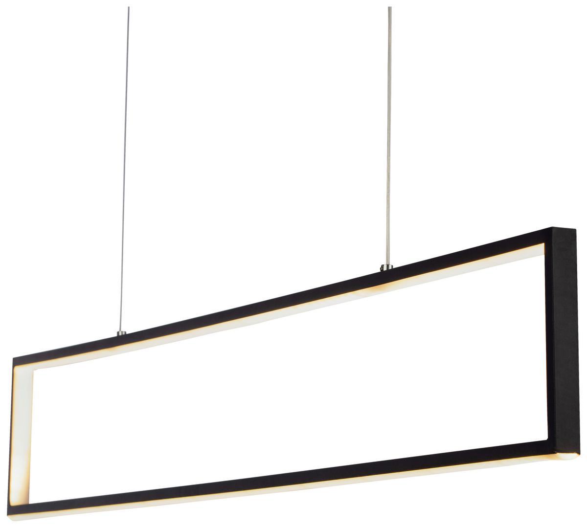 Viseča Led-svetilka Fabius - črna, Moderno, kovina/umetna masa (100/120/1,5cm) - Premium Living