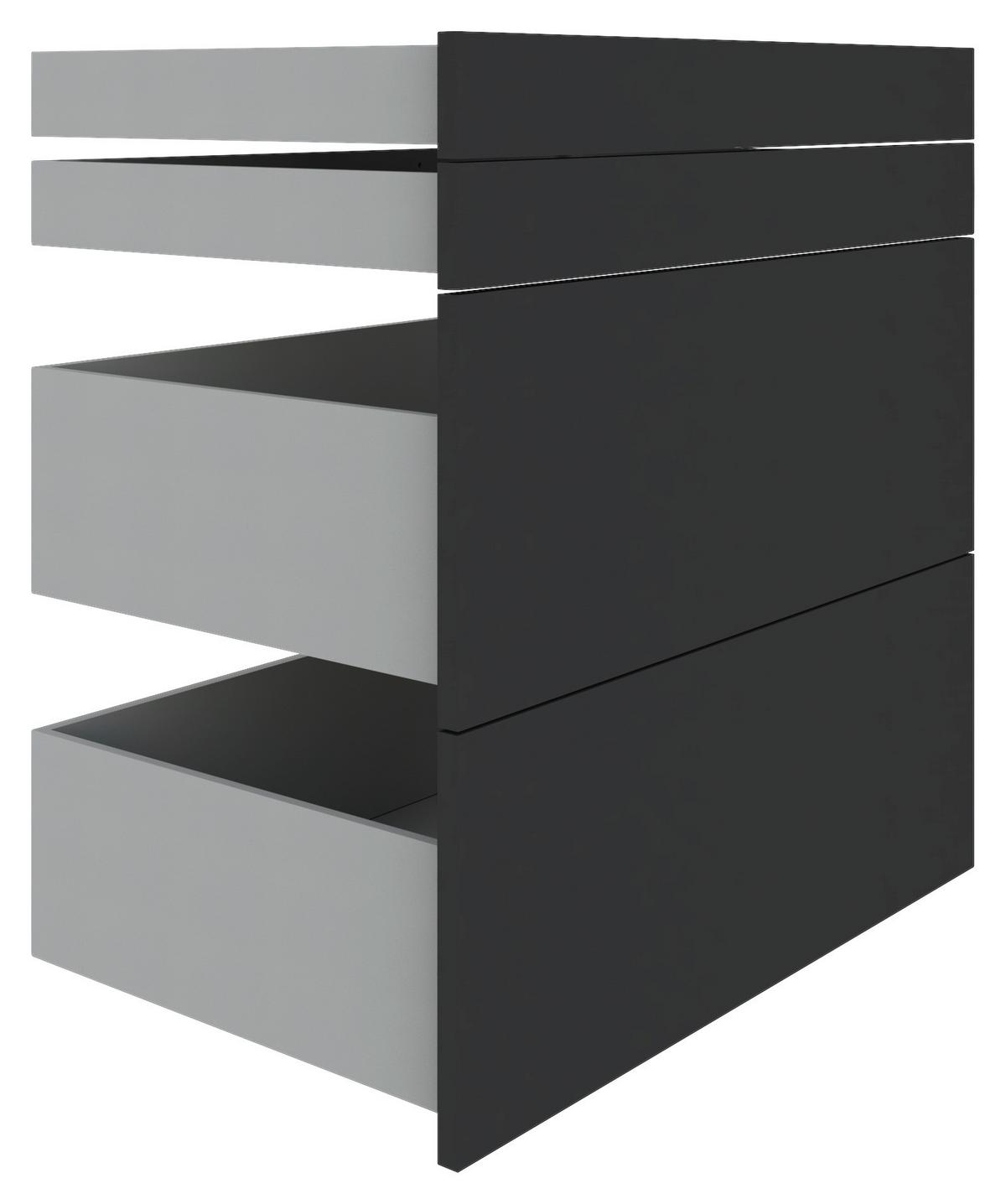 set sertare UNIT - antracit, Modern, material pe bază de lemn (91/83/47cm) - Ondega