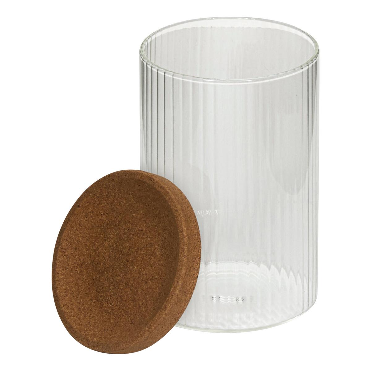 Set organizatoare cosmetice Will 5/1 - maro/transparent, Basics, sticlă/lemn (14/9,7/26cm)